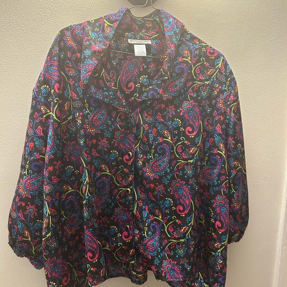 Early 90s retro button down blouse